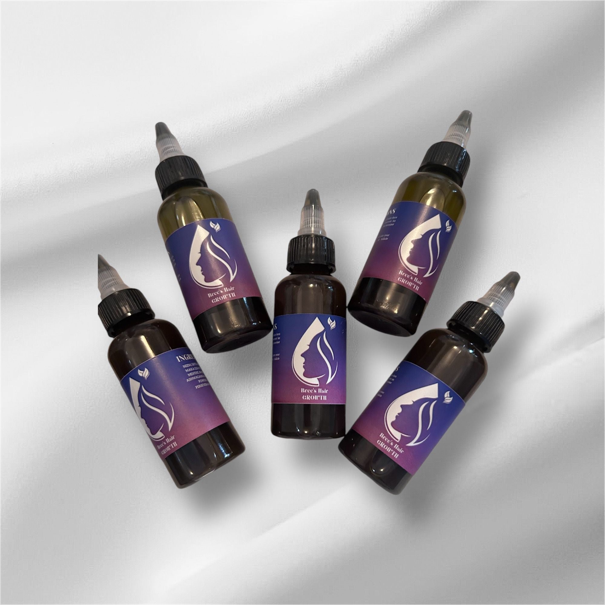 24 Huile capillaire 2oz – Vente en gros Bree’s Hair Growth avec étiquette